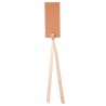 Etiquette rectangle corail avec ruban les 12