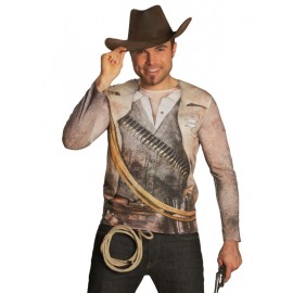 Déguisement T-Shirt cowboy adulte mixte