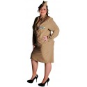 Déguisement militaire 1940's femme grande taille luxe