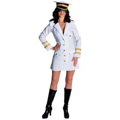 Déguisement officier blanc femme luxe