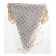 Guirlande fanion à pois argent en coton 170 cm