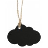 Etiquette nuage ardoise en bois avec cordon les 6