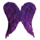 Ailes d'ange violettes en plumes adulte 65 x 60 cm