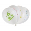 Ballons anniversaire 6 ans 23 cm les 8