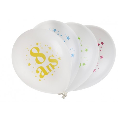 Ballon anniversaire 8 ans 23 cm les 8