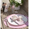 Sets de table ronds intissé rose 34 cm les 10