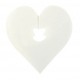 Attaches sachet coeur blanc 5 cm les 24