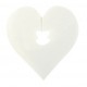 Attache sachet coeur blanc 5 cm les 24