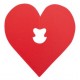 Attaches sachet coeur rouge 5 cm les 24