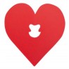 Attaches sachet coeur rouge 5 cm les 24