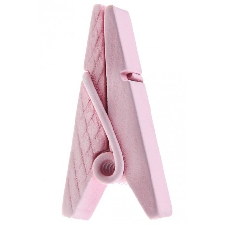 Pince pyramide rose en bois les 12