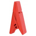 Pinces pyramide rouge en bois les 12