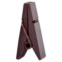 Pinces pyramide chocolat en bois les 12