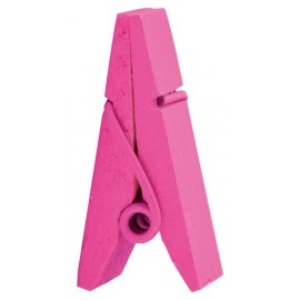 Pince pyramide fuchsia en bois les 12