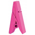 Pinces pyramide fuchsia en bois les 12