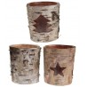 Photophores écorce de bois en verre assortis les 12