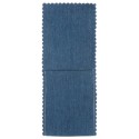 Pochettes à couverts et serviette jean bleu clair les 4