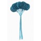 Ronds pailletés turquoise sur tige les 12