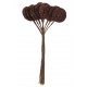Ronds chocolat pailletés sur tige les 12