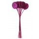 Rond fuchsia pailleté sur tige les 12