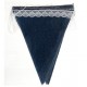 Guirlande fanion bleu jean en coton 237 cm