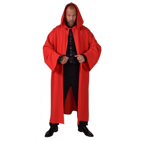 Déguisement manteau long rouge homme luxe