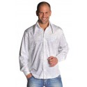 Déguisement chemise disco blanche à paillettes homme luxe