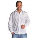 Déguisement chemise disco blanche à paillettes homme luxe