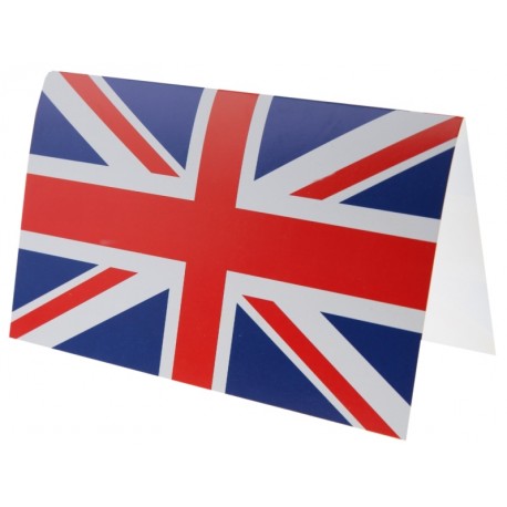 Carte invitation drapeau anglais Union Jack les 10
