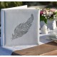 Livre d'or Blanc Plume Pailletée Argent