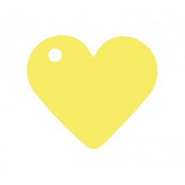 Etiquette coeur jaune les 10