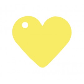 Etiquettes coeur jaune les 10