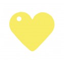 Etiquettes coeur jaune les 10