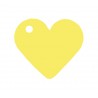 Etiquettes coeur jaune les 10