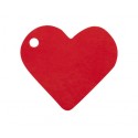 Etiquettes coeur rouge les 10