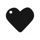 Etiquettes coeur noir les 10