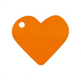 Etiquettes coeur orange les 10