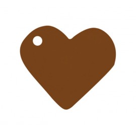 Etiquettes coeur chocolat les 10