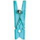 Pince transparente turquoise les 6