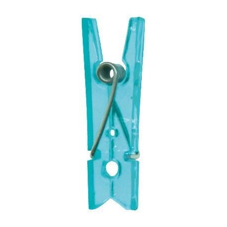 Pince transparente turquoise les 6