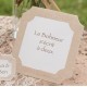 Marque-table cadre naturel coton et papier 16 cm