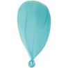 Plumes turquoise avec perle 8 cm les 6
