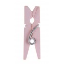 Mini pinces en bois rose les 24