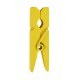 Mini pinces en bois jaune les 24