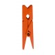 Mini pinces en bois orange les 24