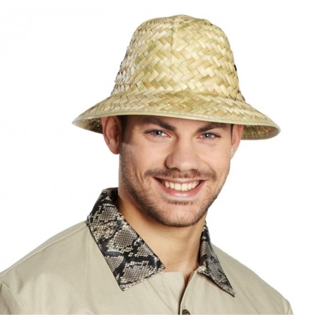 Chapeau de paille safari adulte