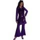Déguisement pantalon disco violet femme luxe
