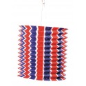 Lampion bleu-blanc-rouge en papier 16 cm x1