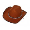Chapeau cowboy marron adulte
