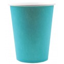 Gobelets carton turquoise les 10